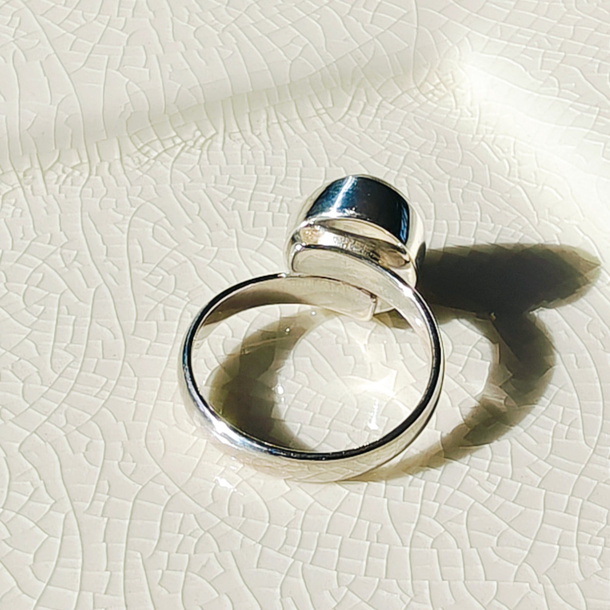 Hepburn and Hughes Isle of Skye Marble Adjustable Ring | Sterling Silver Scottish Heritage Jewellery