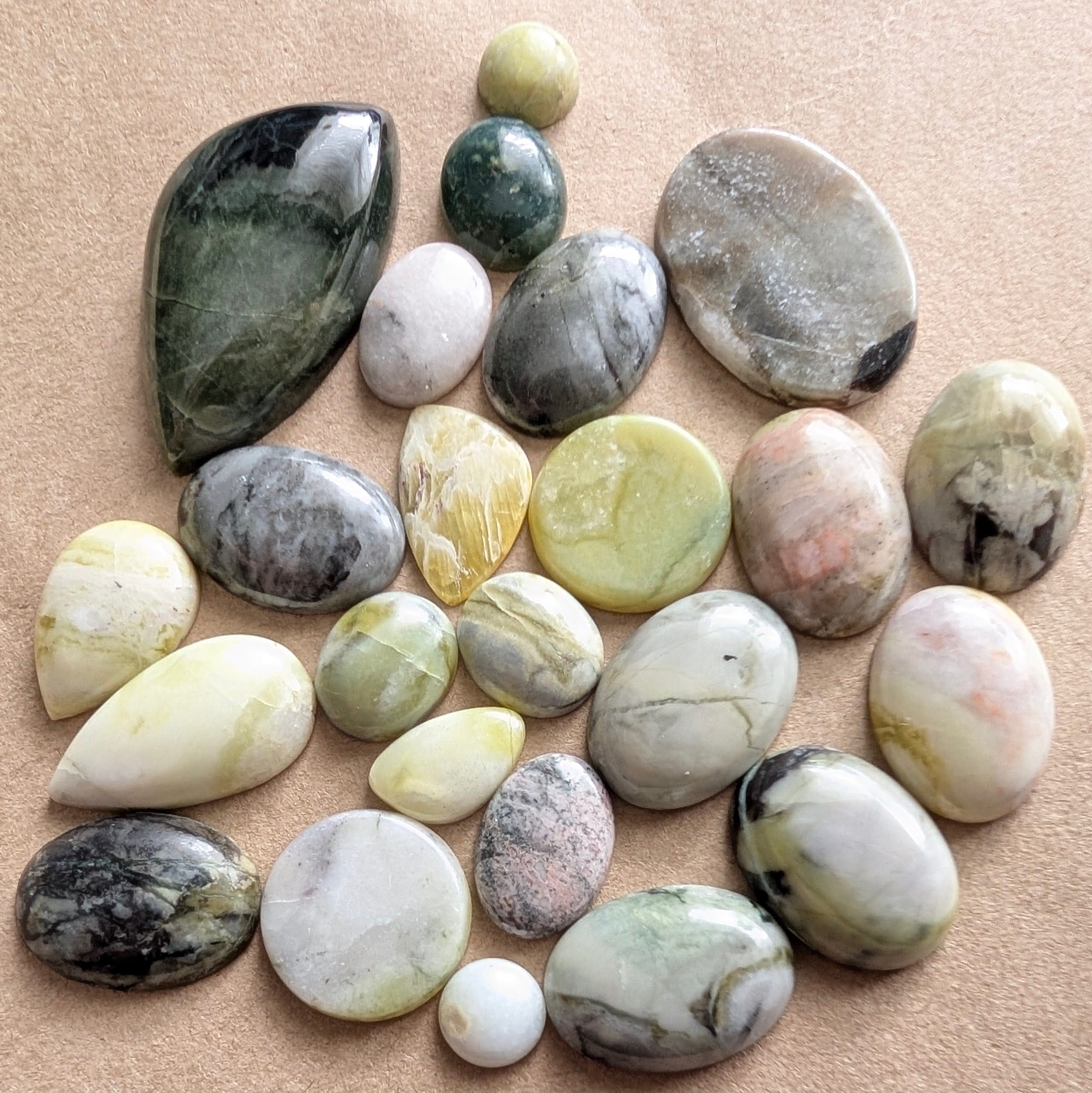 Hepburn & Hughes Isle of Skye Marble Pendant | Scottish Gift | 15-18mm Oval Pink Stones | Sterling Silver