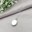 Hepburn & Hughes Isle of Skye Marble Pendant | Scottish Gift | 18mm White and Grey Oval Stones | Five options | Sterling Silver