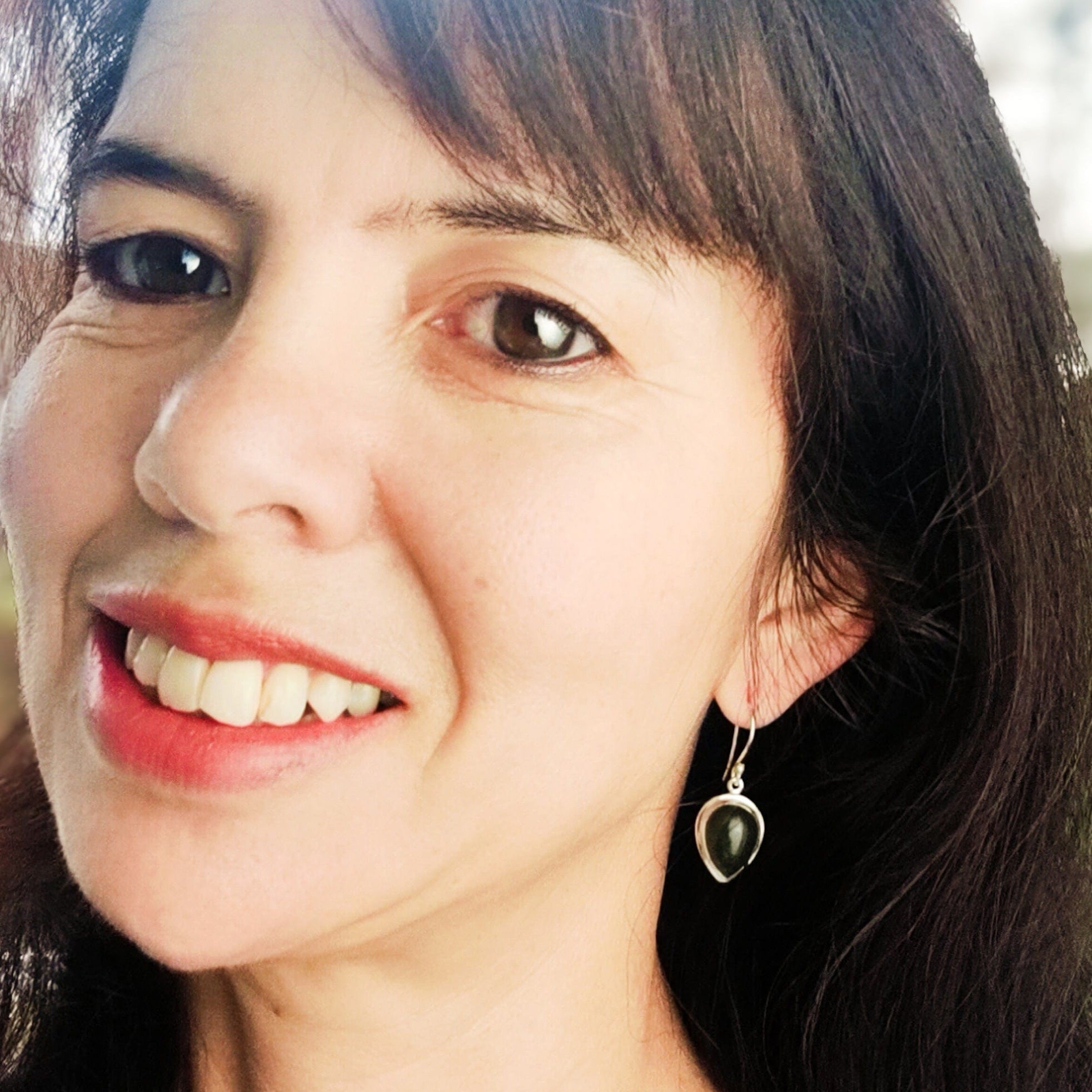 Hepburn and Hughes Jade Earrings | Tear Drop | Green Gemstone | Sterling Silver