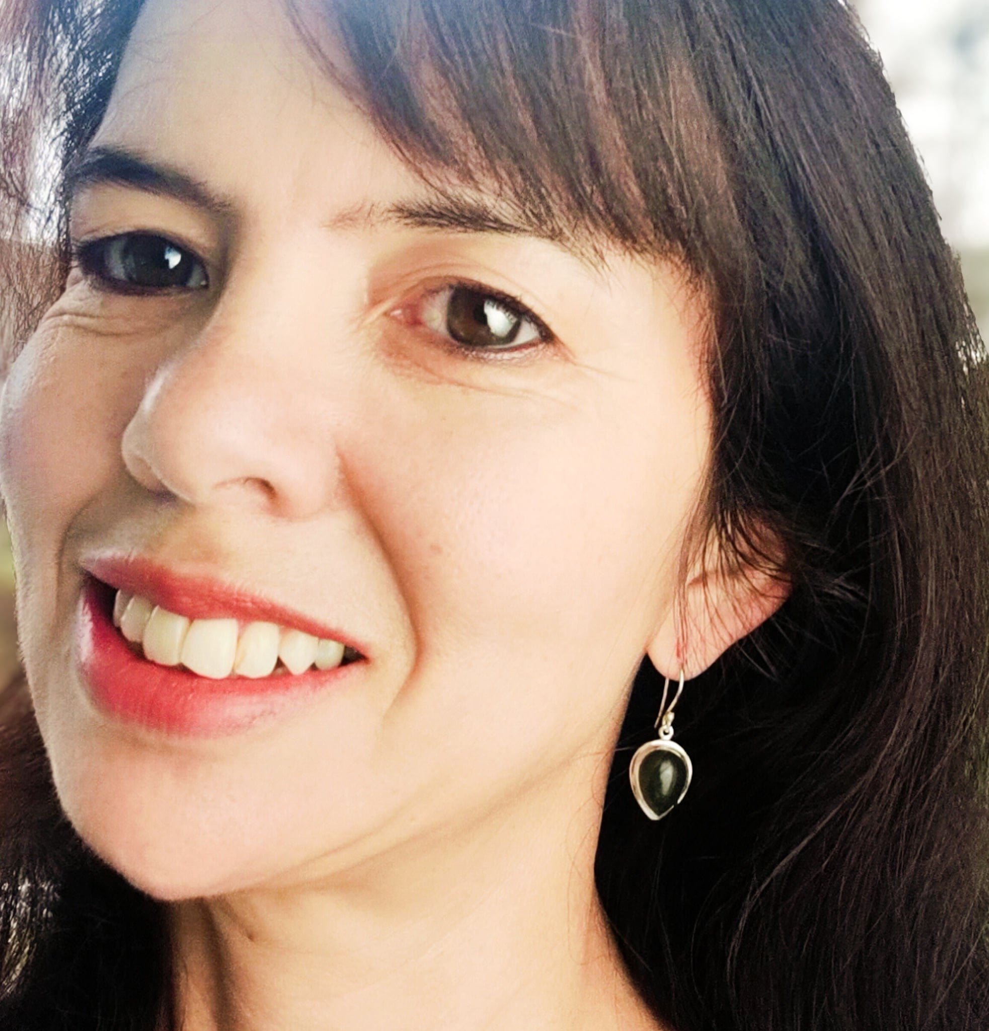 Hepburn and Hughes Jade Earrings | Tear Drop | Green Gemstone | Sterling Silver