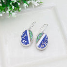 Hepburn & Hughes Japanese Imari Earrings | Upcycled Porcelain | 18th anniversary gift | Sterling Silver