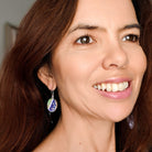 Hepburn & Hughes Japanese Imari Earrings | Upcycled Porcelain | 18th anniversary gift | Sterling Silver