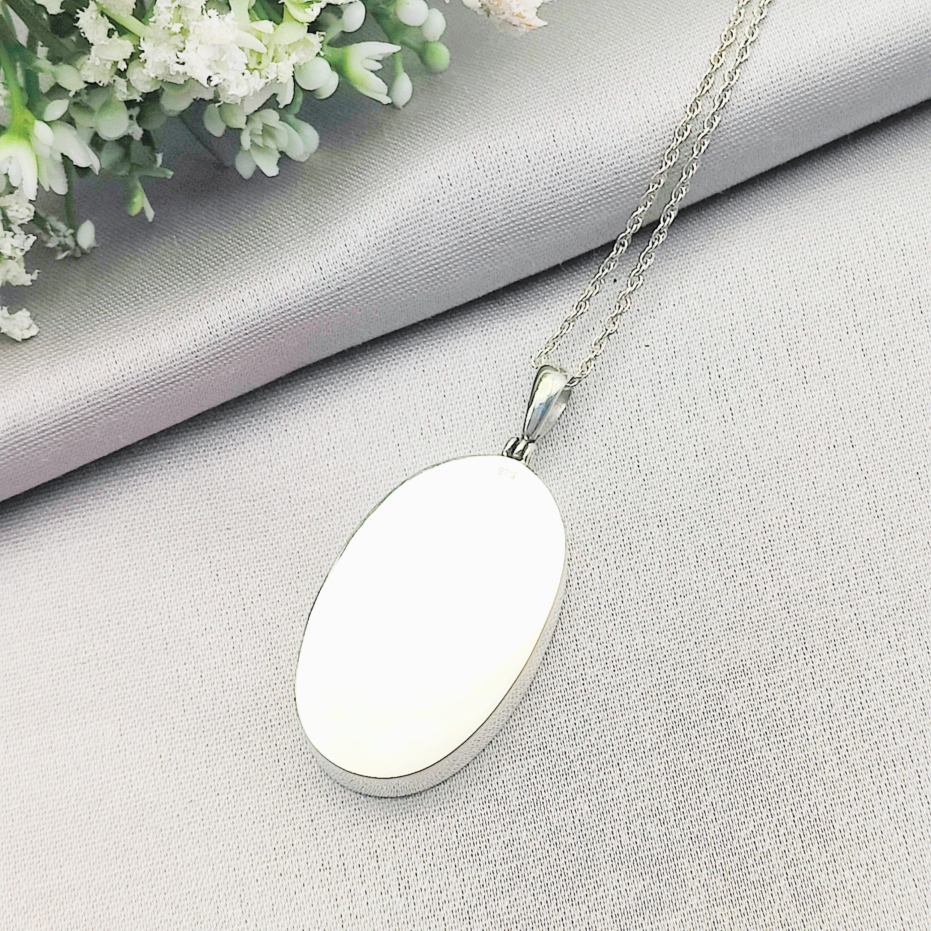 Hepburn & Hughes Japanese Imari Pendant | Upcycled 18th Century Porcelain | Sterling Silver