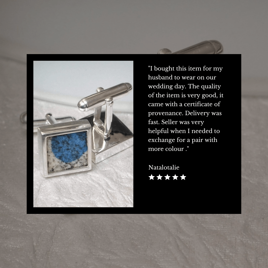 Hepburn and Hughes K2 Mountain Cufflinks | Geology Gift | Sterling Silver