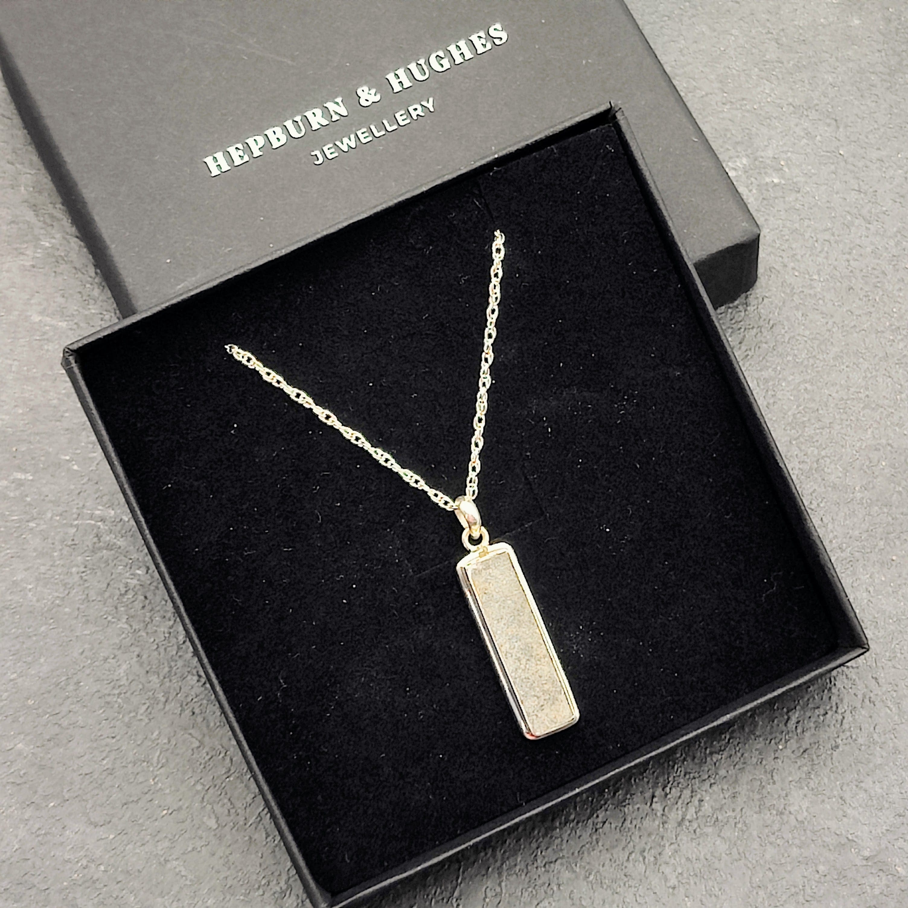 Hepburn and Hughes Lancaster Bomber Pendant | WW2 Aviation Gift | Rectangle | Sterling Silver