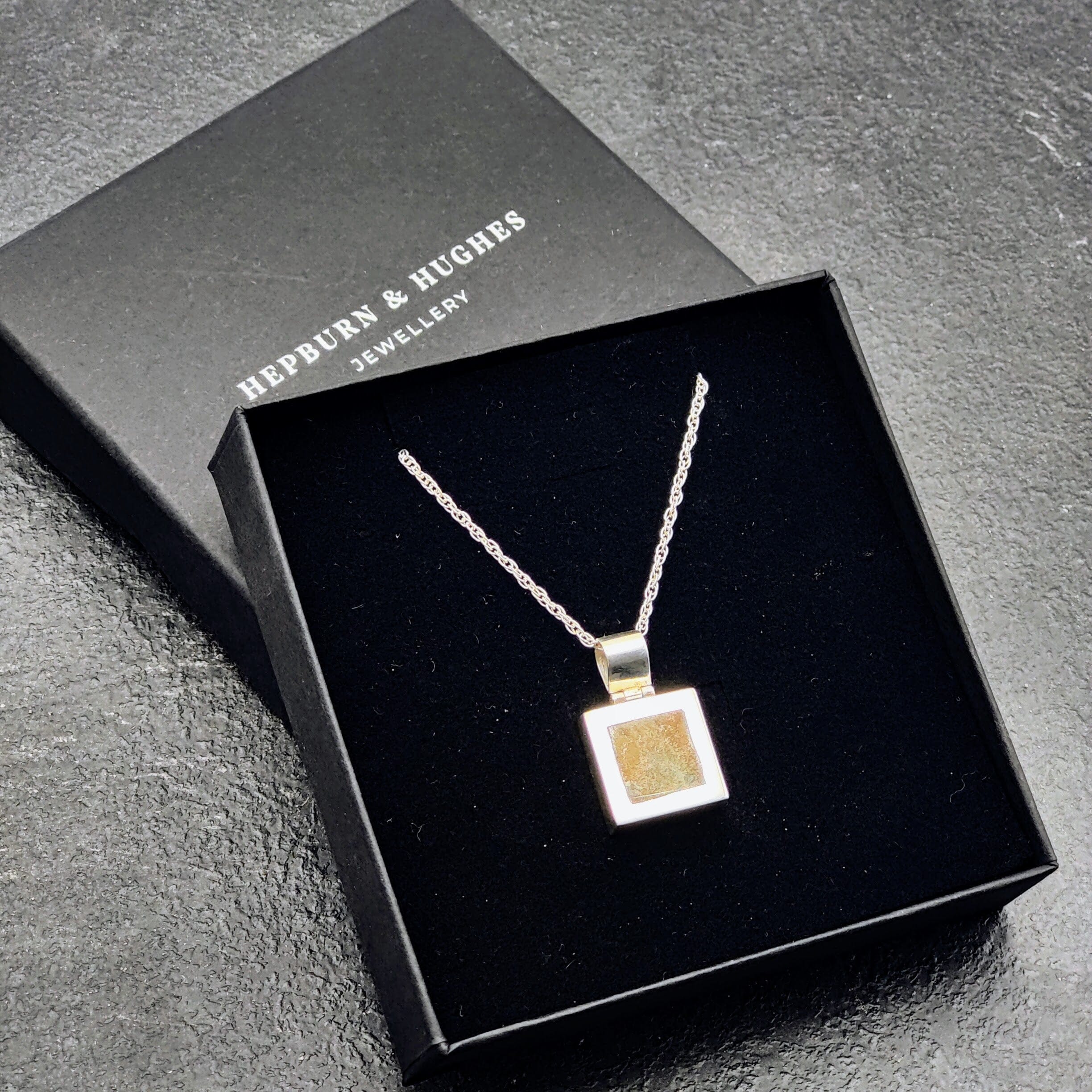 Hepburn and Hughes Lancaster Bomber Pendant | WW2 Aviation Gift | Square | Sterling Silver