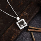 Hepburn and Hughes Lancaster Bomber Pendant | WW2 Aviation Gift | Square | Sterling Silver