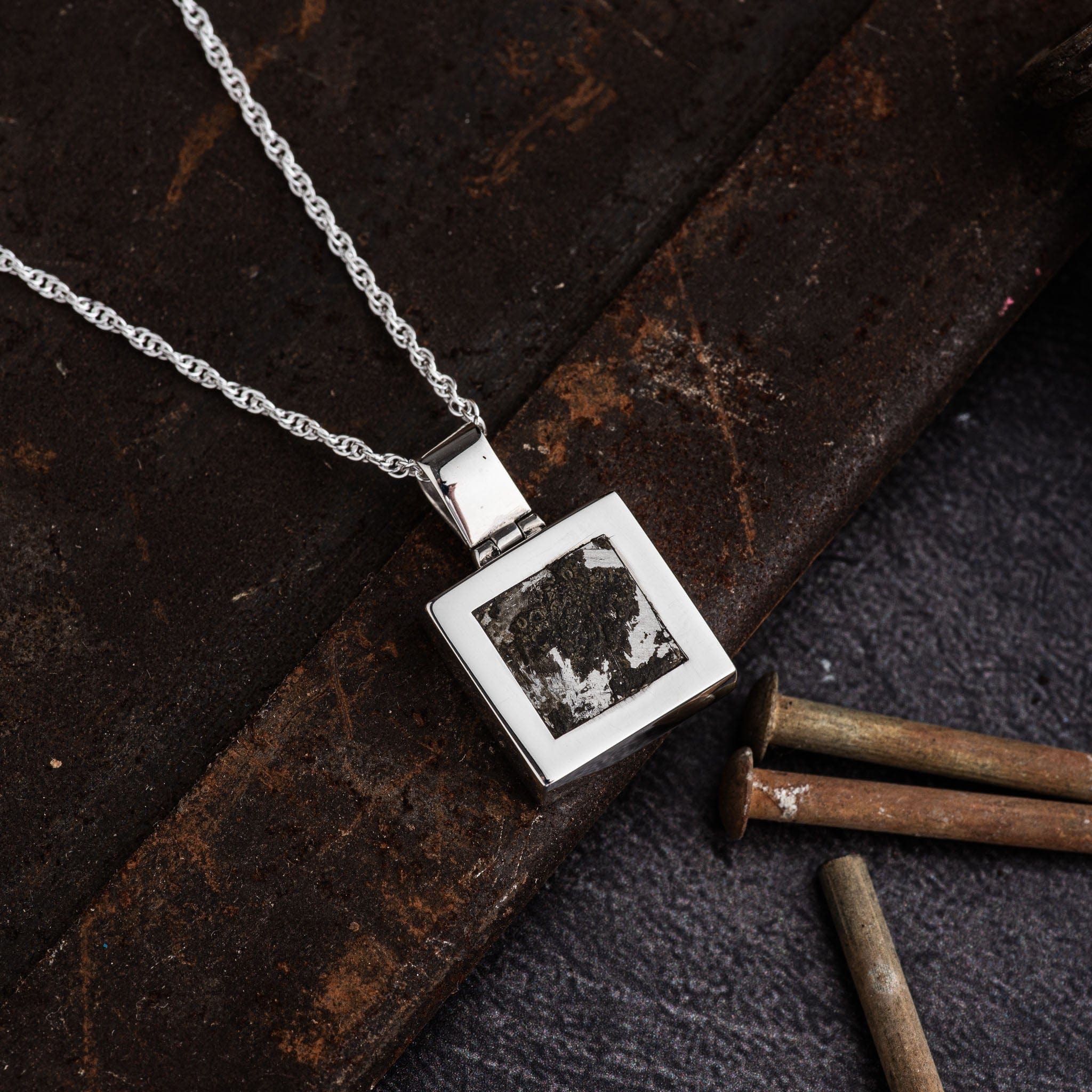 Hepburn and Hughes Lancaster Bomber Pendant | WW2 Aviation Gift | Square | Sterling Silver