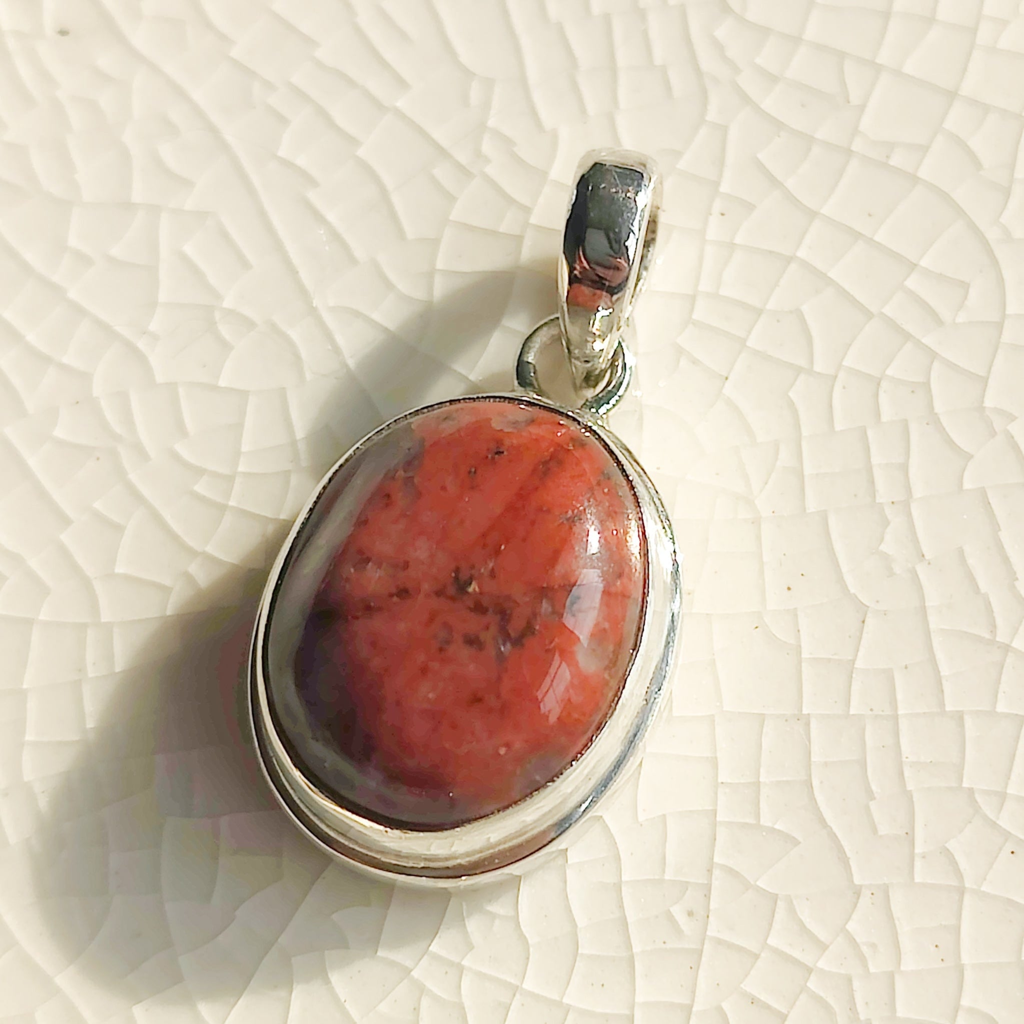 Hepburn and Hughes Lewisian Gneiss Stone Pendant | Geology Gift | 12mm | Sterling Silver