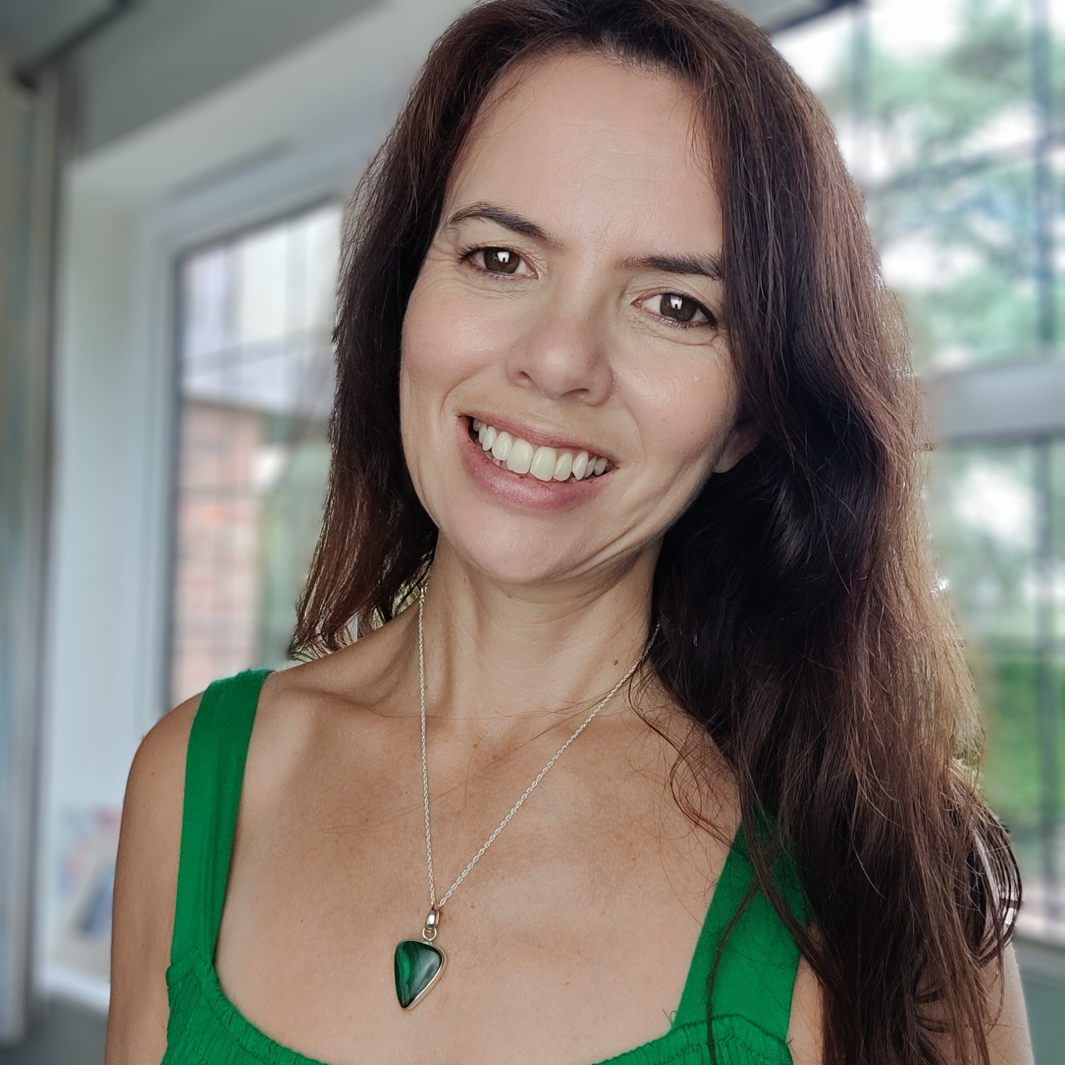 Hepburn and Hughes Malachite Pendant | Teardrop 3 Options | Taurus Gift | Sterling Silver