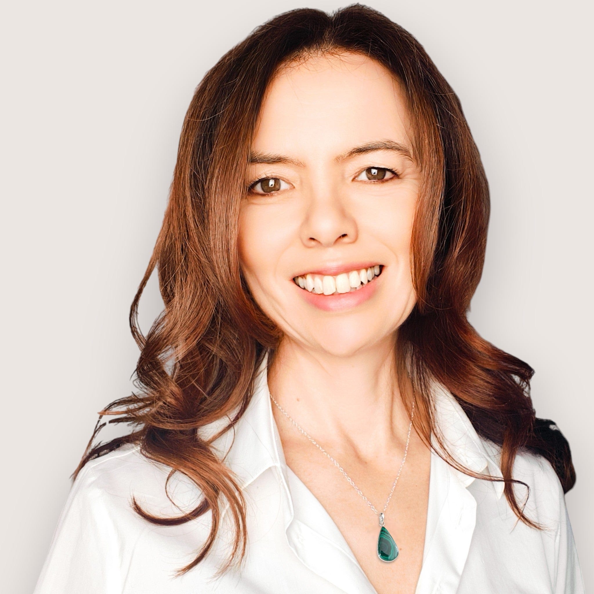 Hepburn and Hughes Malachite Sterling Silver Pendant | Green Gemstone | 13th anniversary gift