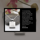 Hepburn and Hughes Meteorite Pendant | Square in Sterling Silver