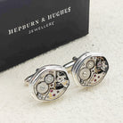 Hepburn and Hughes Mid-Century Watch Movement Cufflinks | Sterling Silver