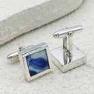 Hepburn and Hughes Minton Pottery Cufflinks | Willow Pattern | 9th Wedding Anniversary | Sterling Silver