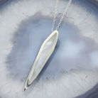 Hepburn and Hughes Mother of Pearl Art Deco Pendant | 40mm | June Birthday | Sterling Silver