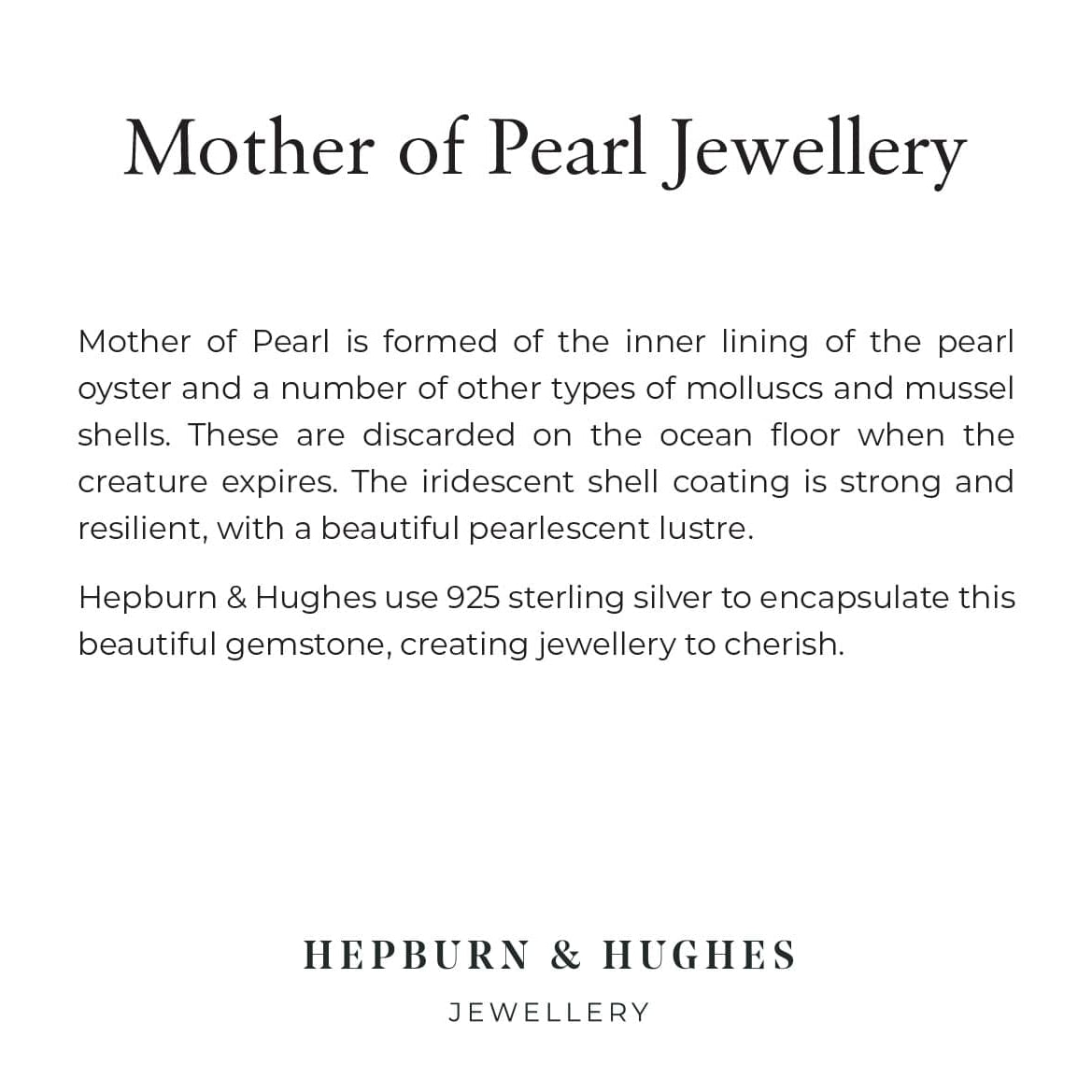 Hepburn and Hughes Mother of Pearl Large Starfish Pendant | White Mosaic | Sterling Silver