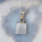 Hepburn and Hughes Mother of Pearl Pendant | June Birthday | Three Styles | Sterling Silver