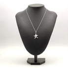 Hepburn and Hughes Mother of Pearl Small Starfish Pendant | White Mosaic | Sterling Silver
