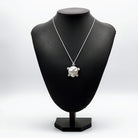 Hepburn and Hughes Mother of Pearl Turtle Pendant And Earrings Set | Reversible brooch | Sterling Silver