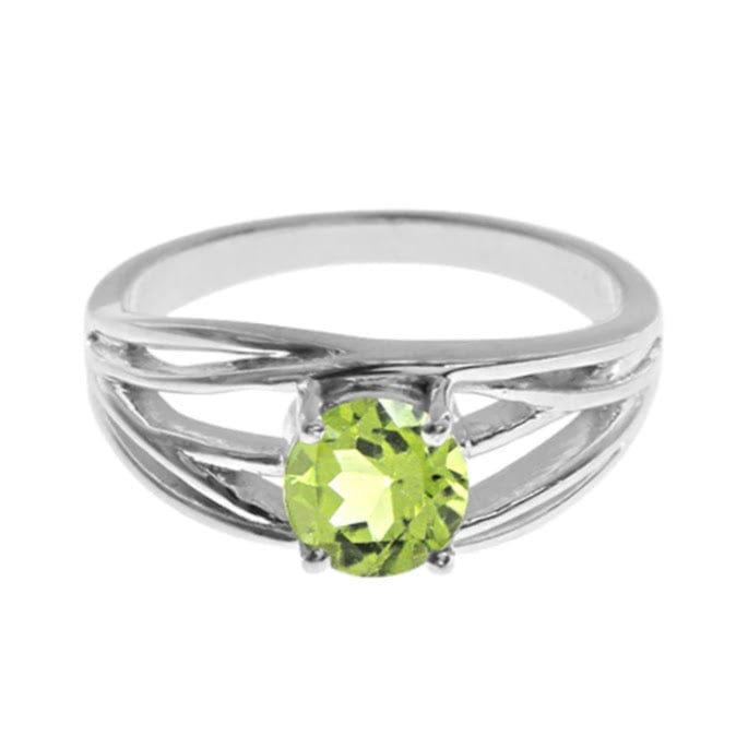 Hepburn and Hughes Peridot Gemstone Ring | August Birthstone | Sterling Silver