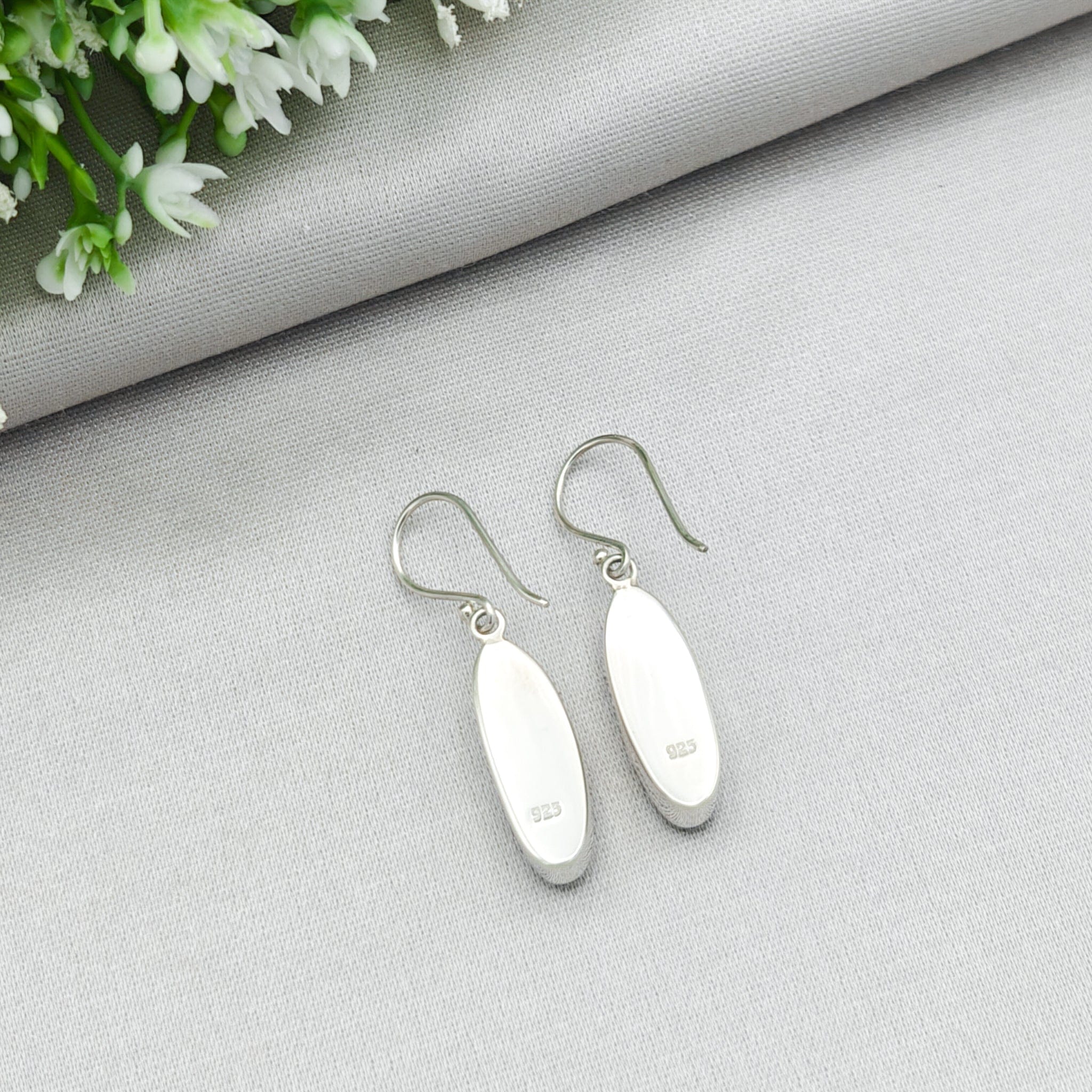 Hepburn and Hughes Preseli Bluestone 25mm Earrings | Stonehenge and Welsh Gift | Sterling Silver