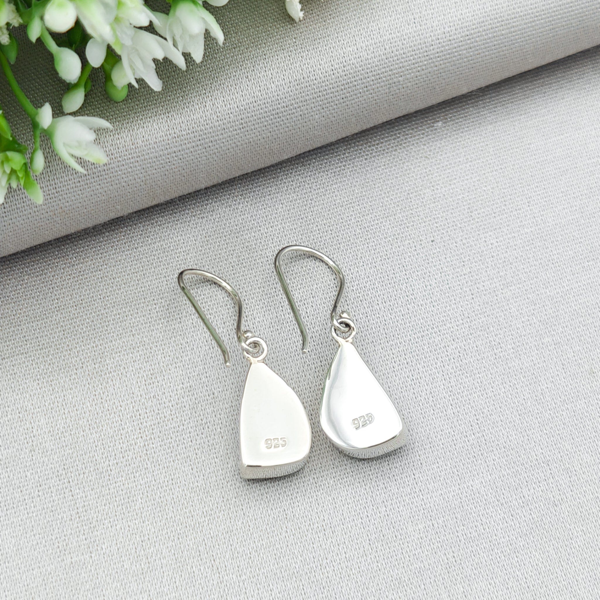 Hepburn and Hughes Preseli Bluestone Earrings | Stonehenge Stone with Ear Wire | Welsh Gift | Sterling Silver