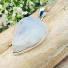 Hepburn and Hughes Rainbow Moonstone Pendant | 25mm Teardrop | June Birthstone | Sterling silver