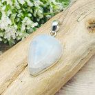 Hepburn and Hughes Rainbow Moonstone Pendant | 36mm Teardrop | June Birthstone | Sterling silver
