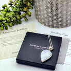 Hepburn and Hughes Rainbow Moonstone Pendant | 36mm Teardrop | June Birthstone | Sterling silver
