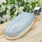 Hepburn and Hughes Rainbow Moonstone Pendant | Long Oval | June Birthstone | Sterling silver