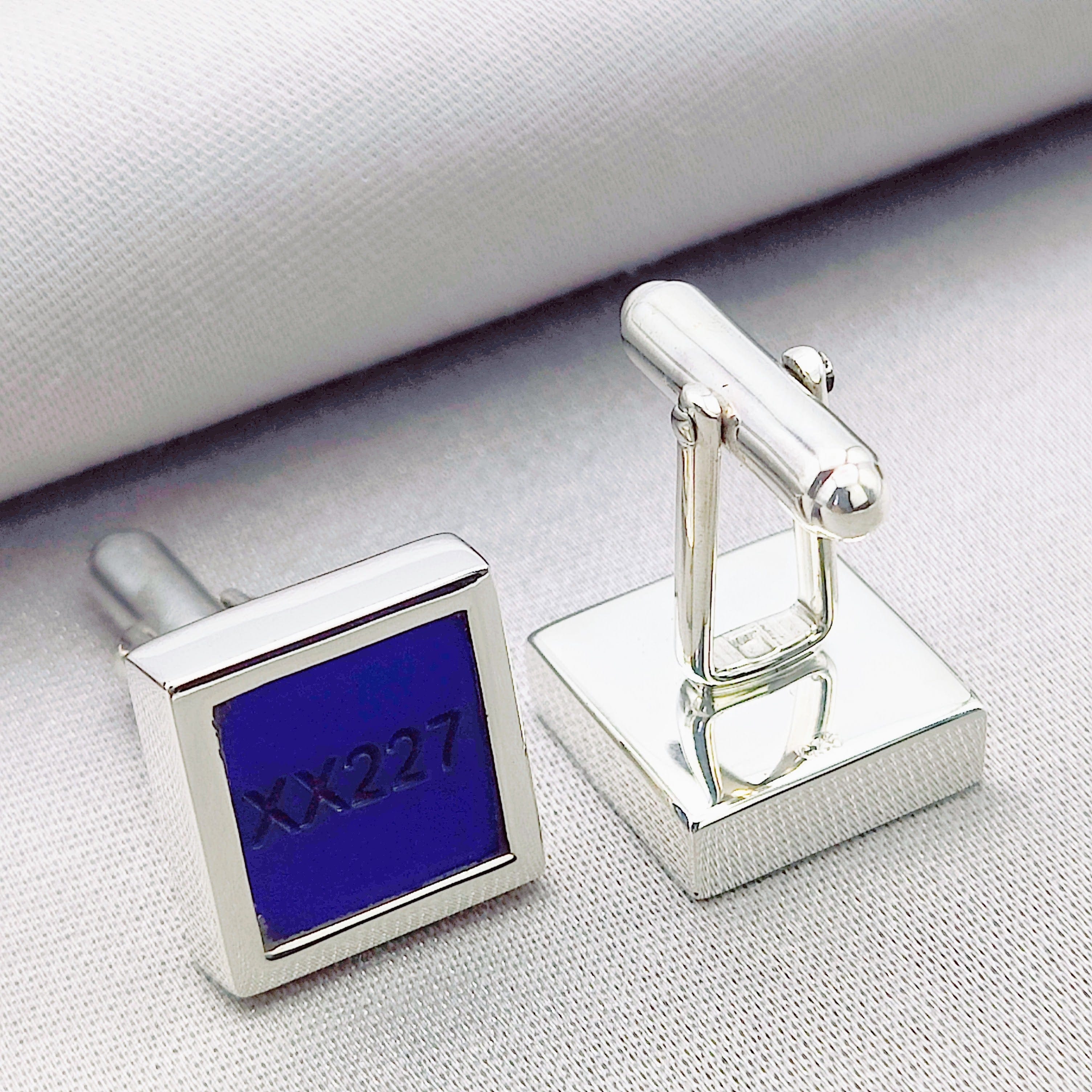 Hepburn and Hughes Red Arrows Cufflinks | Blue | Aviation Cuff Links Gift | Sterling Silver