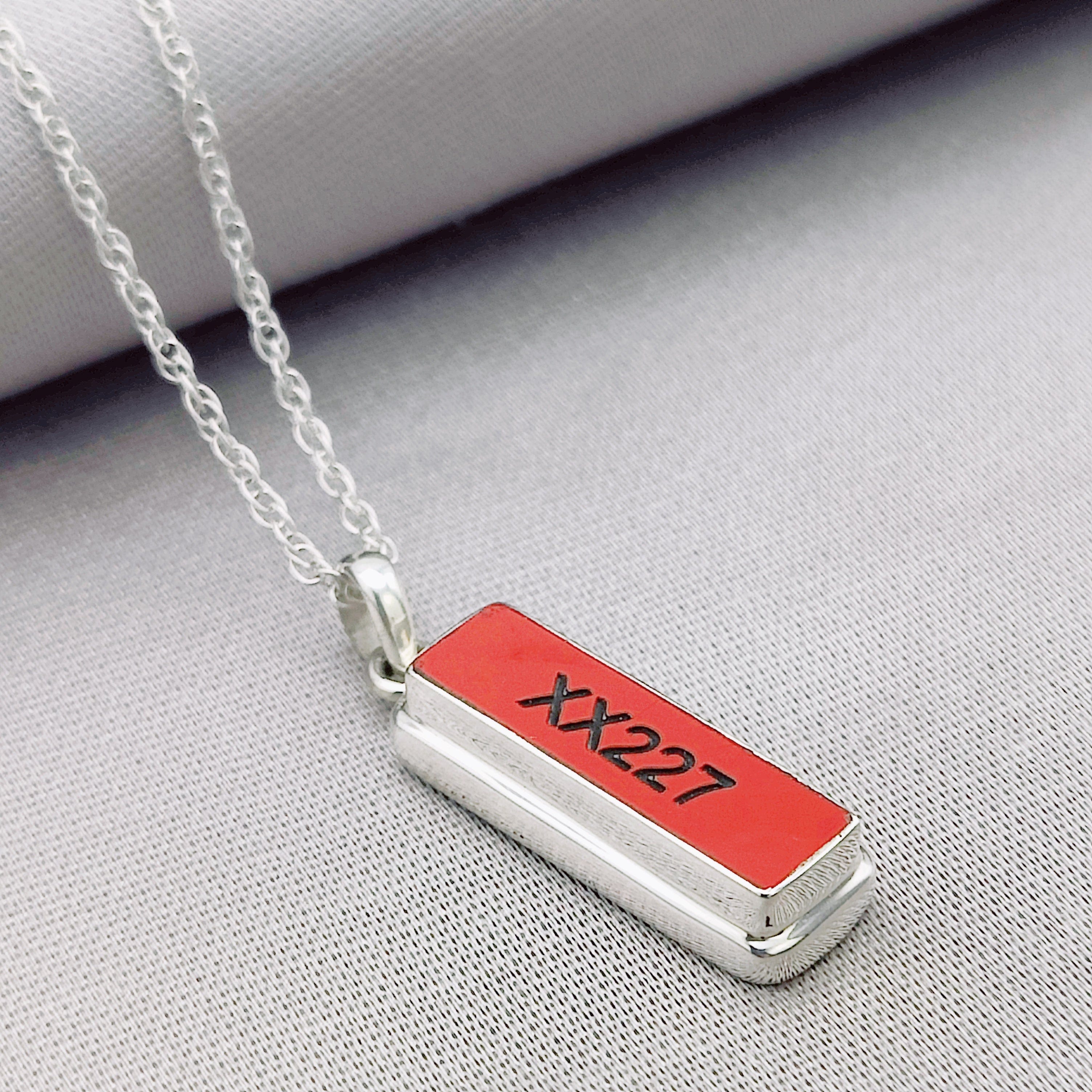 Hepburn and Hughes Red Arrows Pendant | Upcycled Rudder | Aviation Gift | Sterling Silver