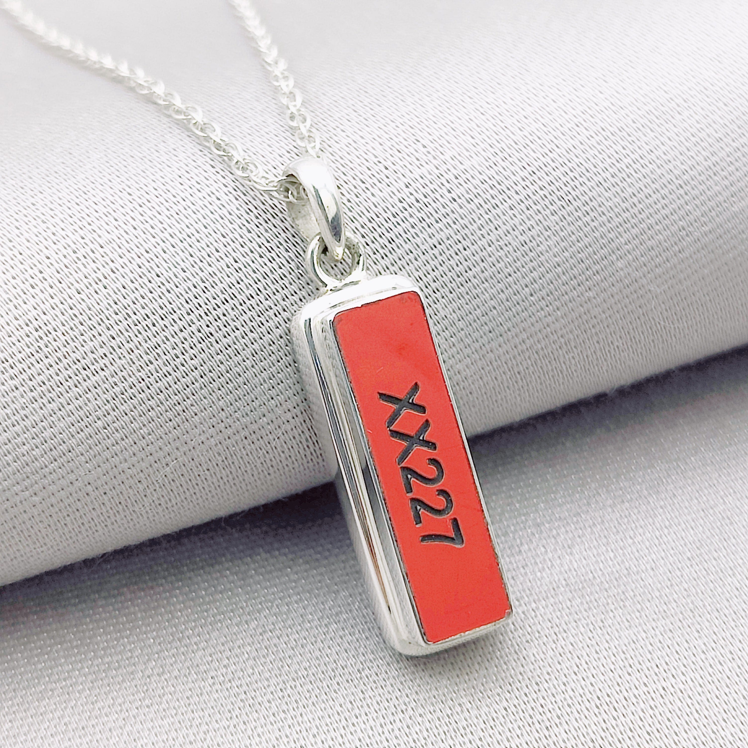 Hepburn and Hughes Red Arrows Pendant | Upcycled Rudder | Aviation Gift | Sterling Silver
