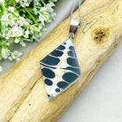 Hepburn and Hughes Seashell Pendant, Black medium diamond troca in Sterling Silver