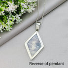 Hepburn and Hughes Seashell Pendant, Black medium diamond troca in Sterling Silver