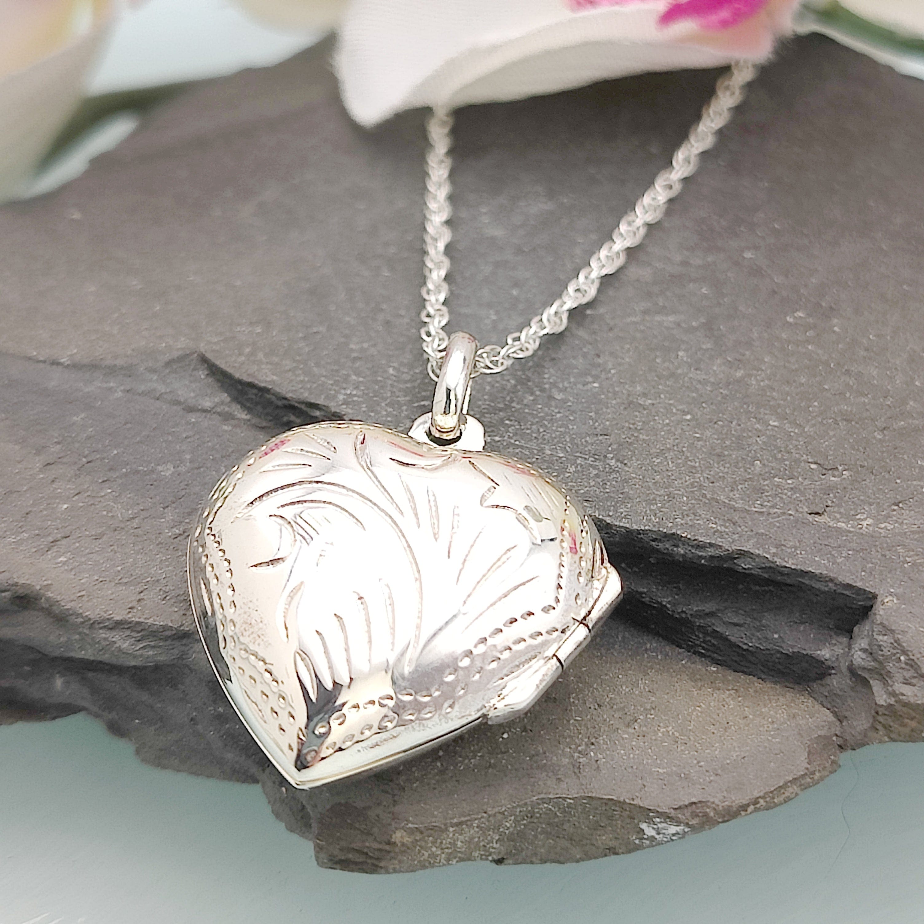 Hepburn and Hughes Silver Heart Locket | Sentimental Gift |  22mm | Sterling Silver