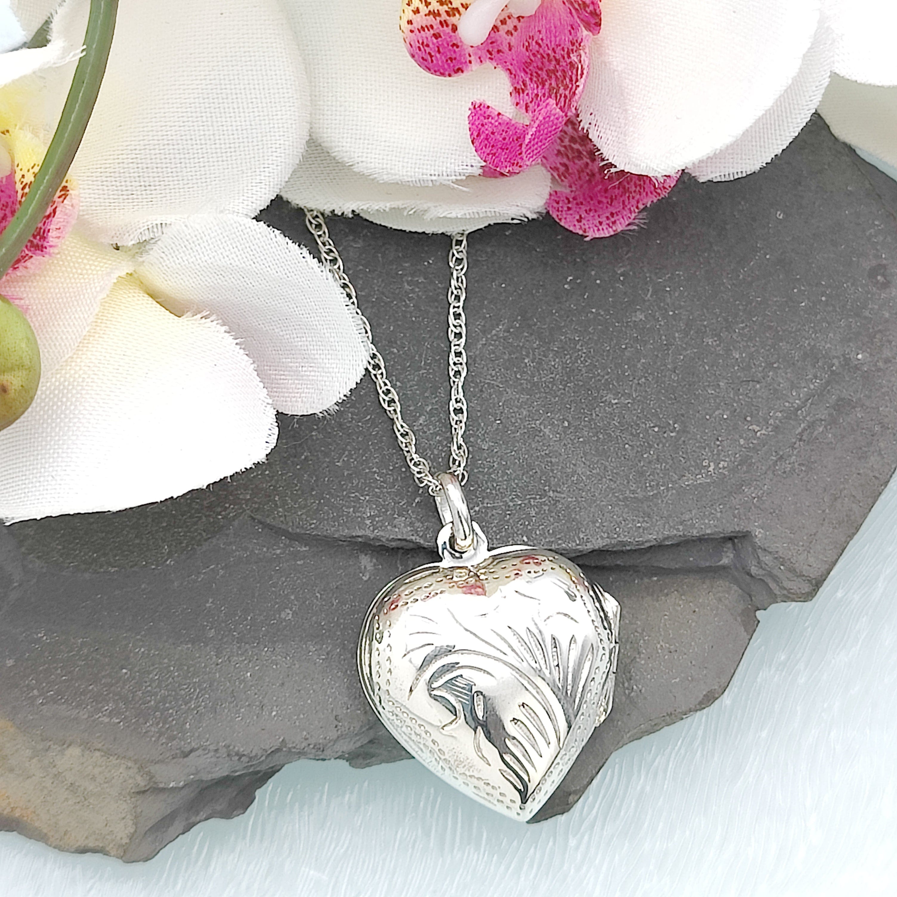 Hepburn and Hughes Silver Heart Locket | Sentimental Gift |  22mm | Sterling Silver
