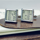 Hepburn and Hughes Slide Rule Cufflinks | Maths Gift Cuff Links | Sterling Silver