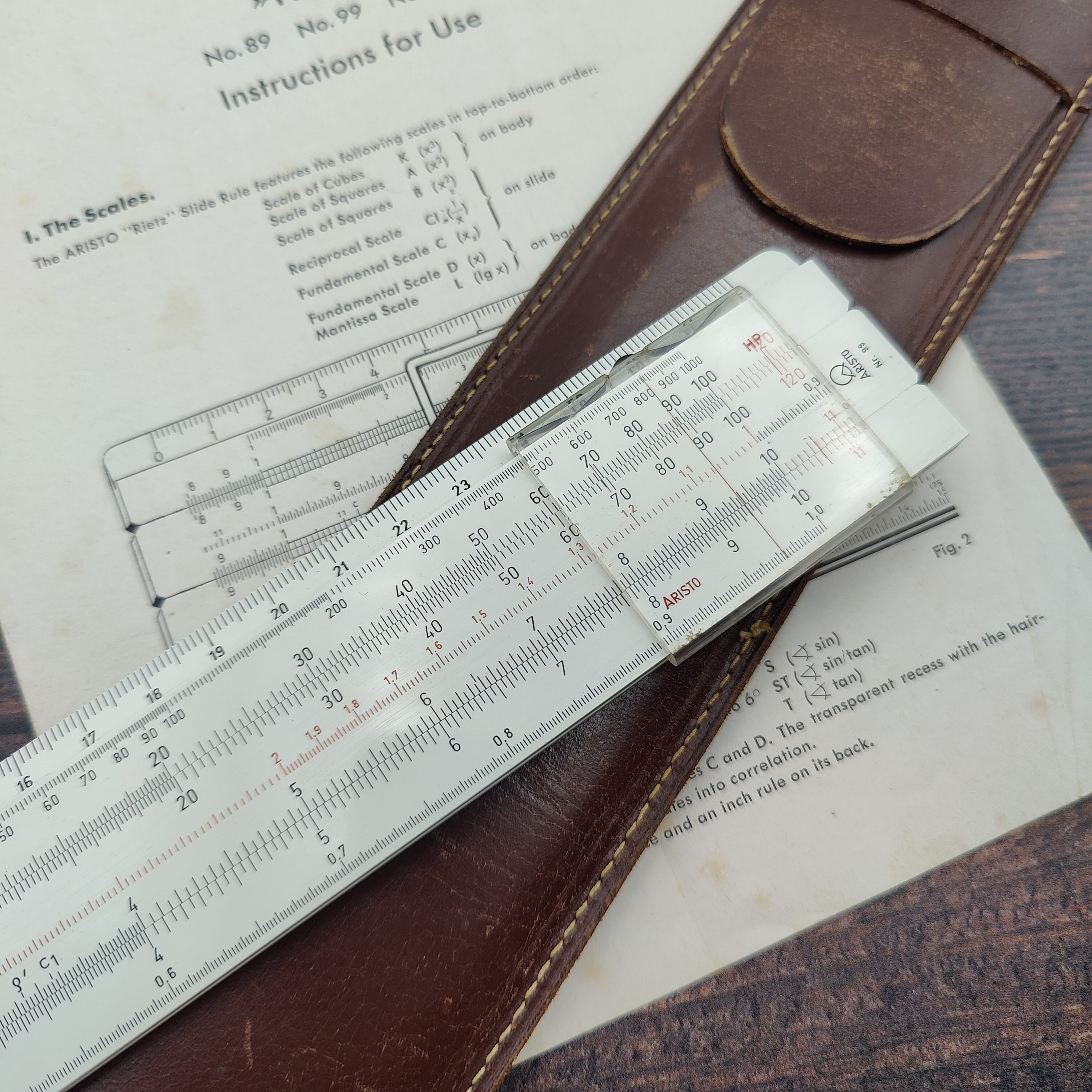 Hepburn and Hughes Slide Rule Pendant | Maths and Science Gift | Sterling Silver
