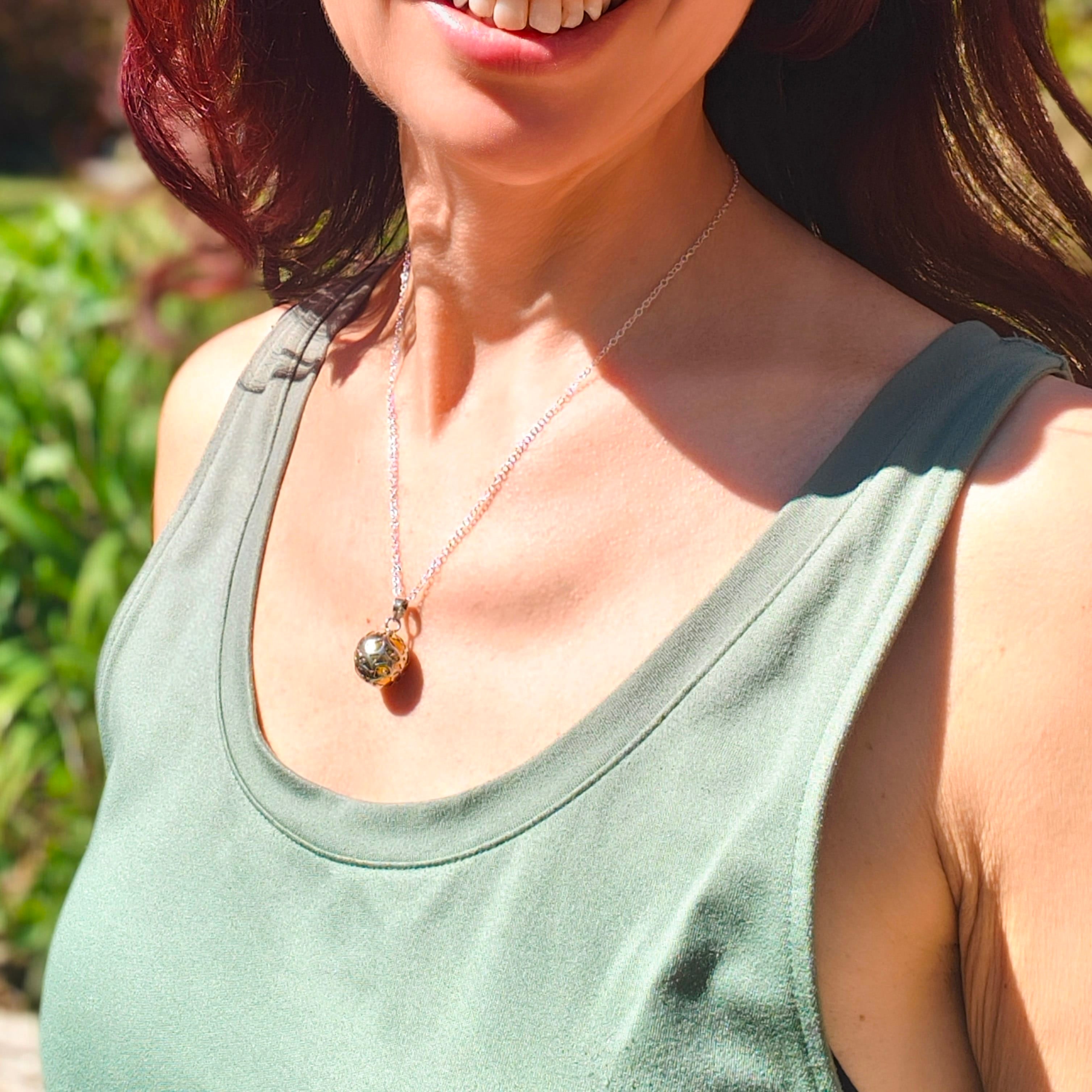 Hepburn and Hughes Sterling Silver Harmony Ball Pendant for Pregnancy | Angel Caller Necklace | Spiritual Gift