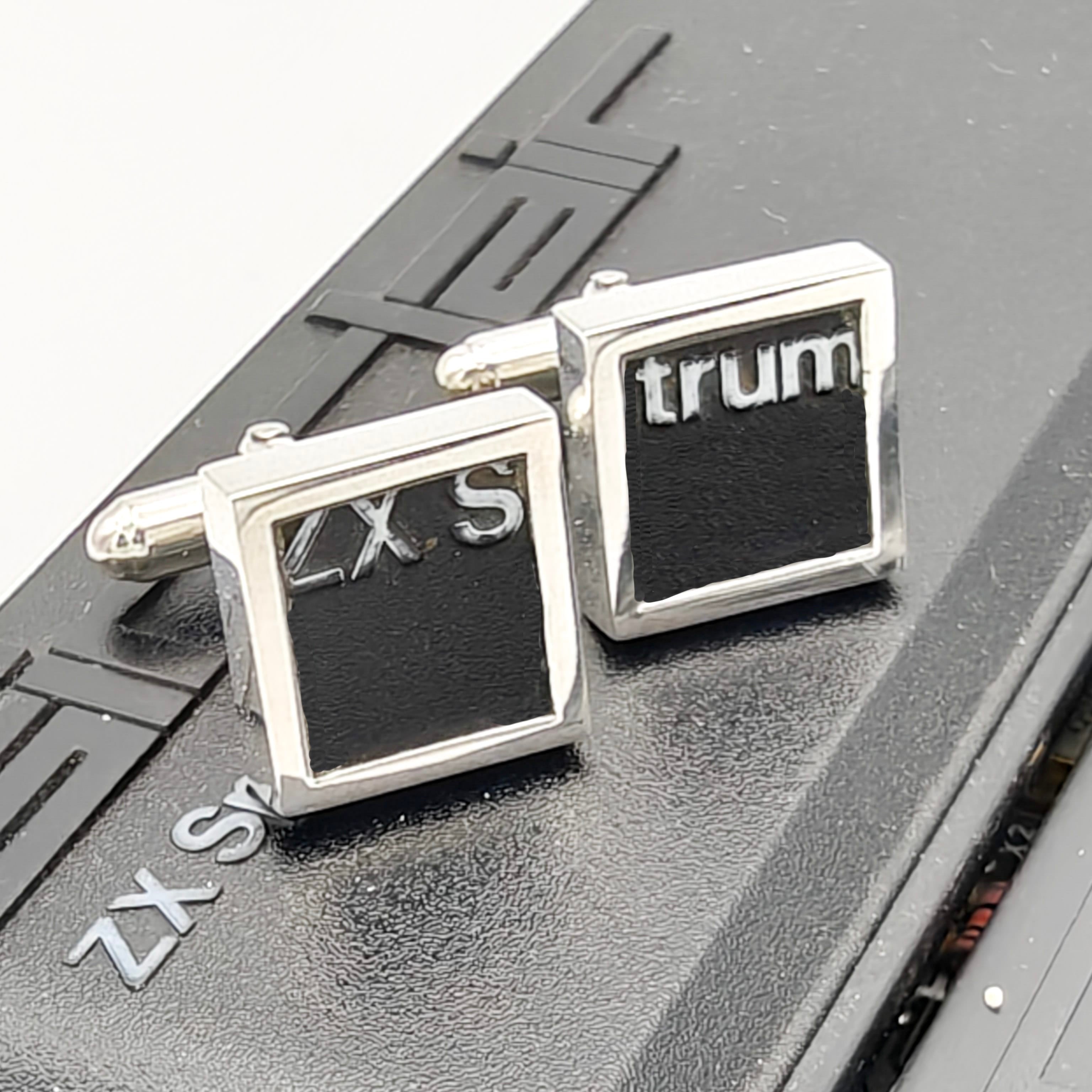 Hepburn and Hughes Sterling Silver ZX Spectrum Keyboard Cufflinks | Upcycled Retro Gaming Gift