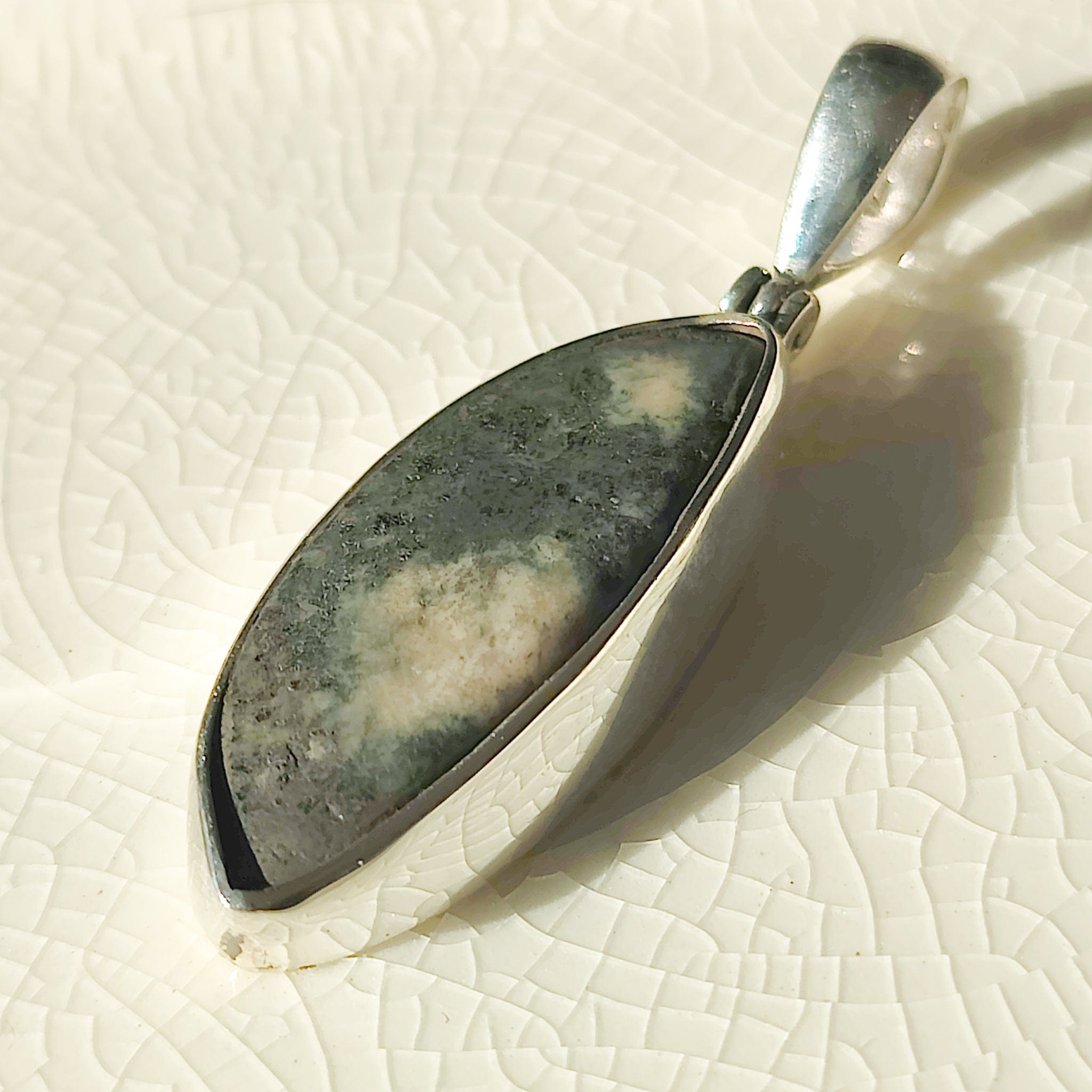 Hepburn and Hughes Welsh Preseli Bluestone Necklace | "Stonehenge" New Age Gift | 3 Options | Sterling Silver