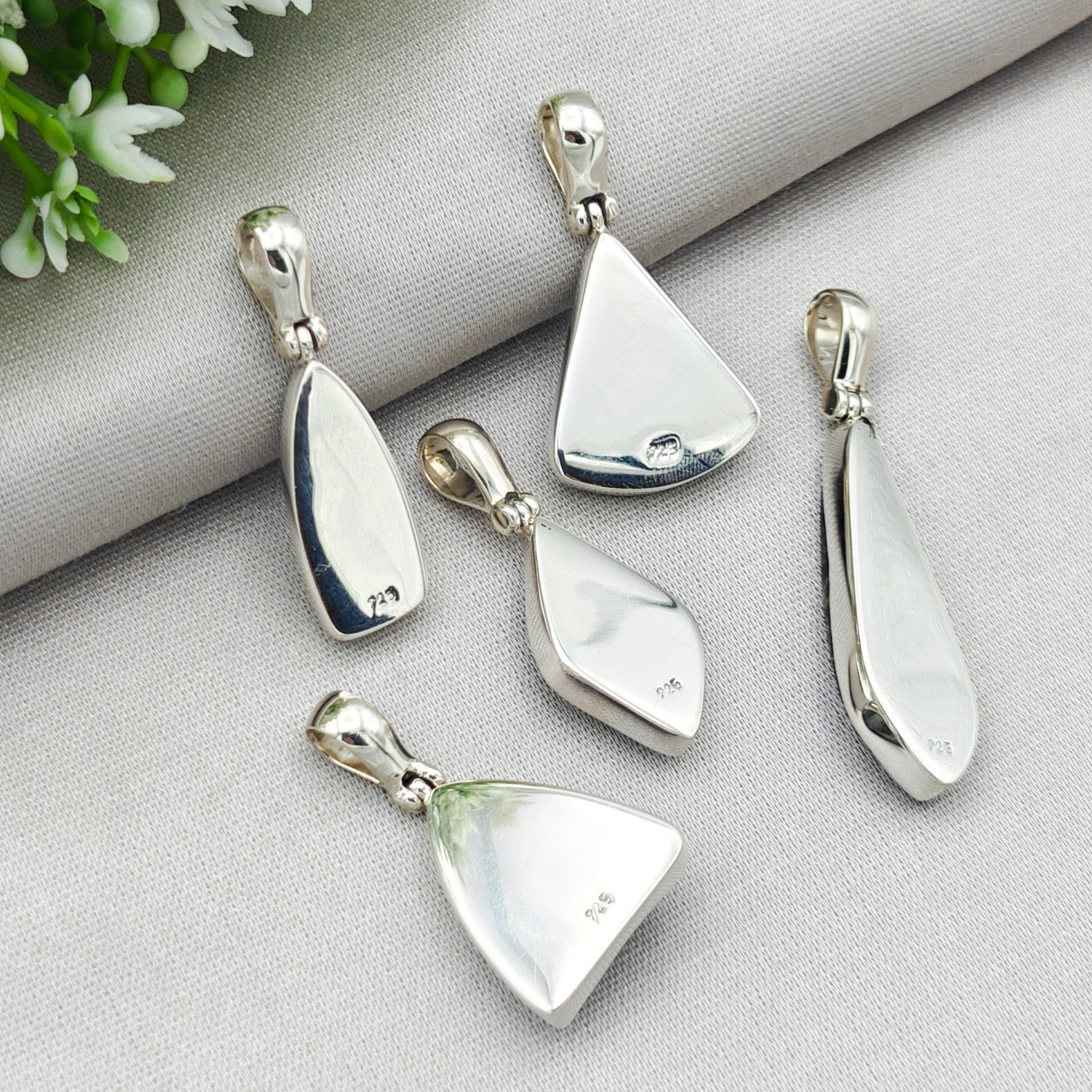 Hepburn and Hughes Welsh Preseli Bluestone Necklace | "Stonehenge" Summer Solstice Gift | Diamond | Sterling Silver