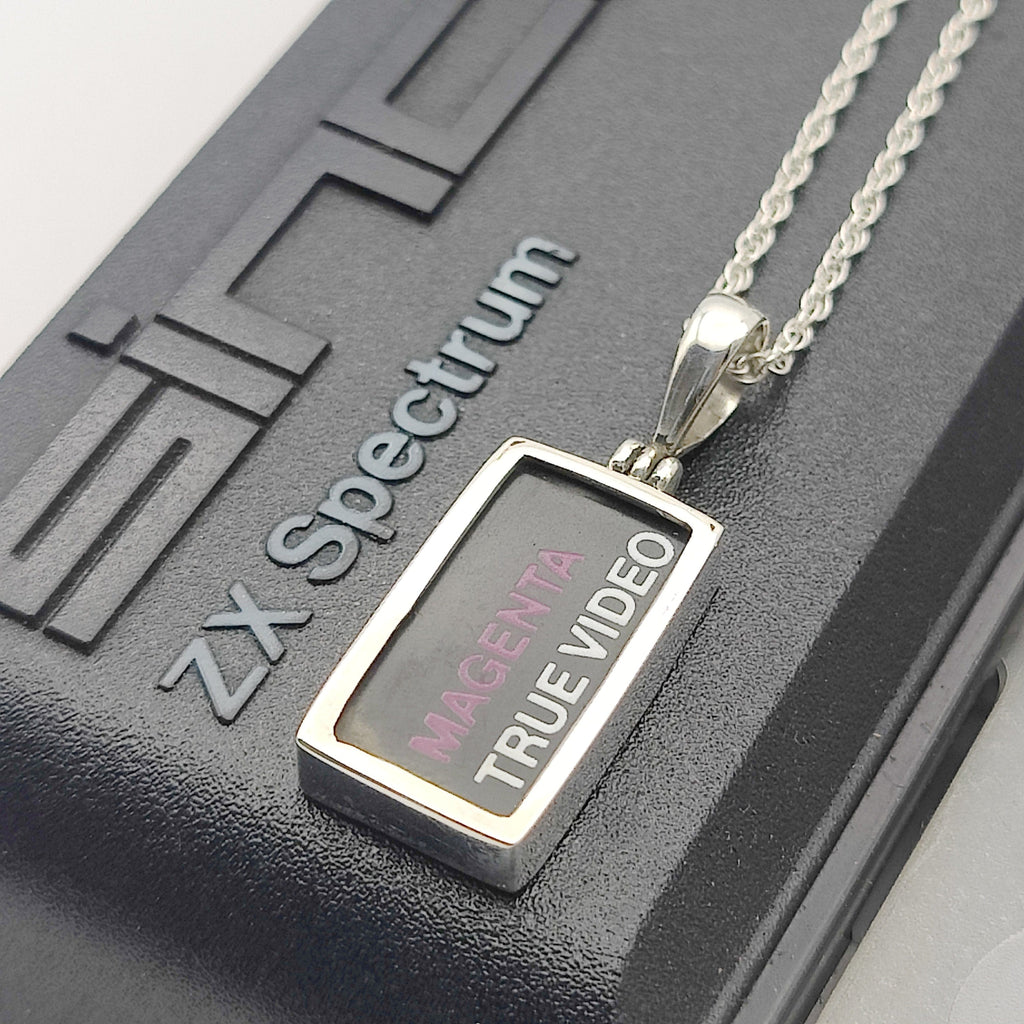 Hepburn and Hughes ZX Spectrum Keyboard Pendants | Colours | Computer Gift | Sterling Silver