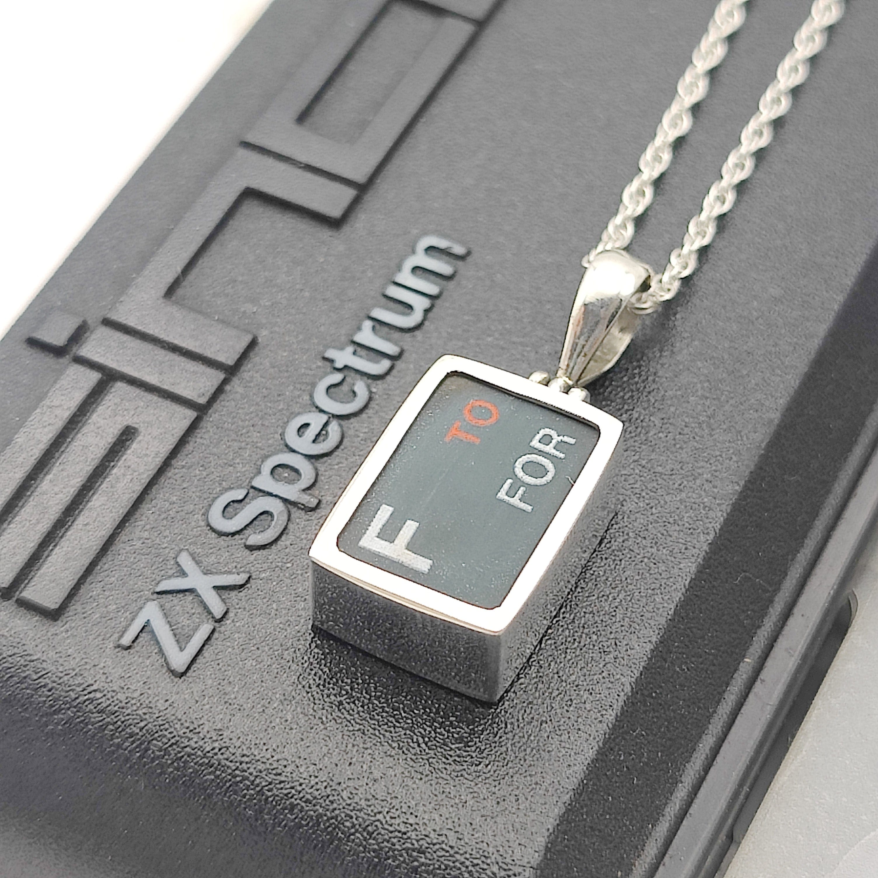 Hepburn and Hughes ZX Spectrum Keyboard Pendants | Letters | Computer Gift | Sterling Silver