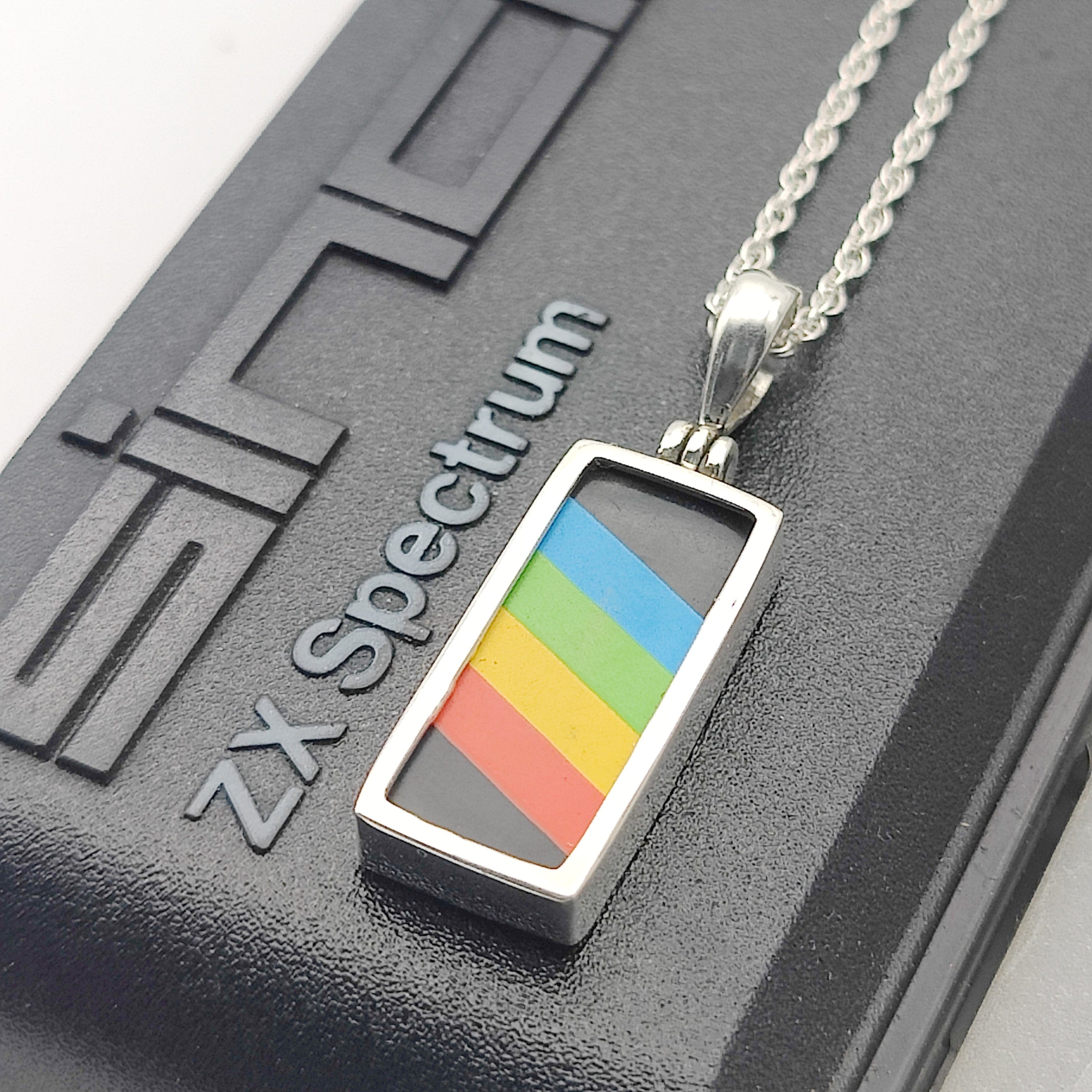 Hepburn and Hughes ZX Spectrum Keyboard Pendants | Logo | Gaming Gift | Sterling Silver