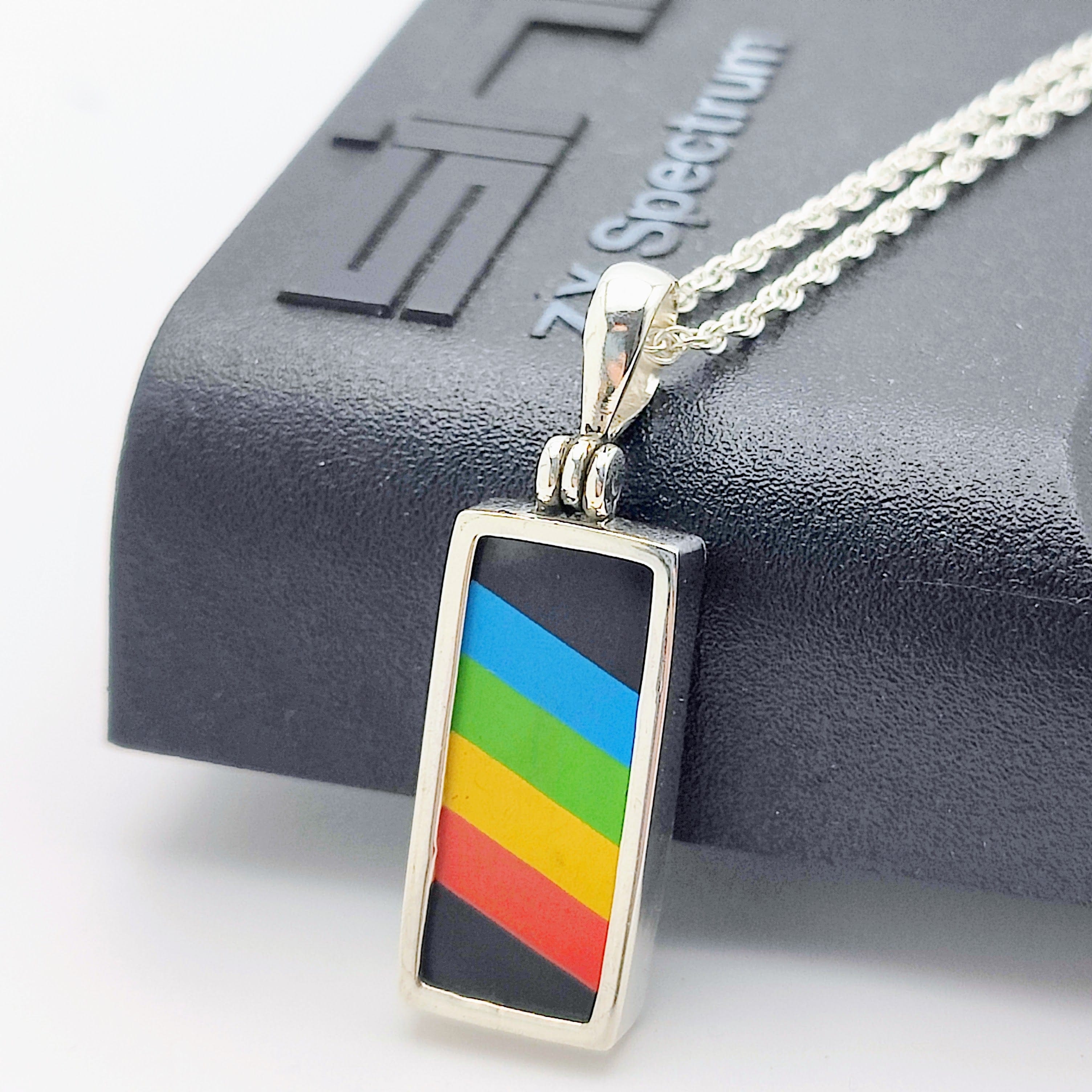 Hepburn and Hughes ZX Spectrum Keyboard Pendants | Logo | Gaming Gift | Sterling Silver