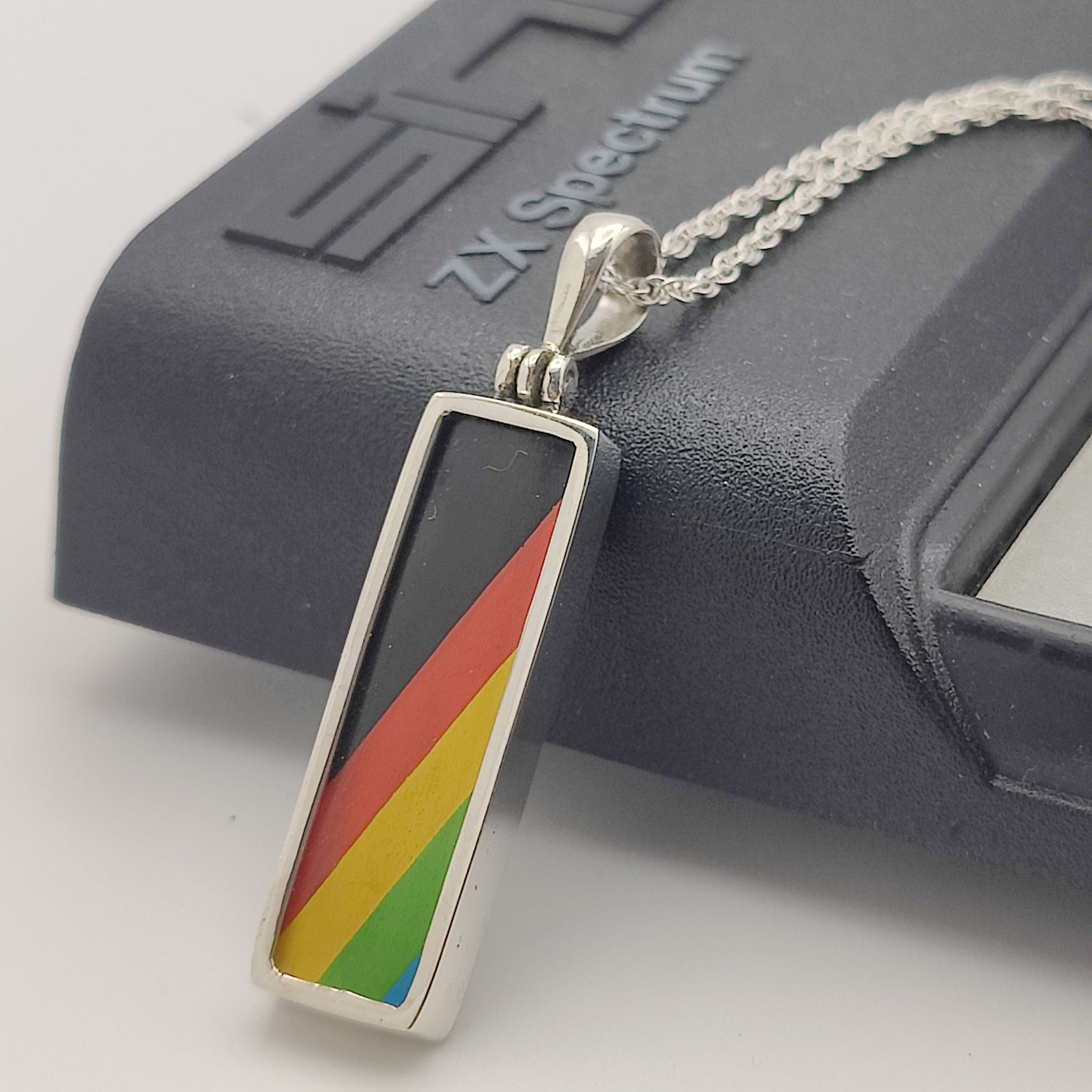Hepburn and Hughes ZX Spectrum Keyboard Pendants | Logo | Gaming Gift | Sterling Silver