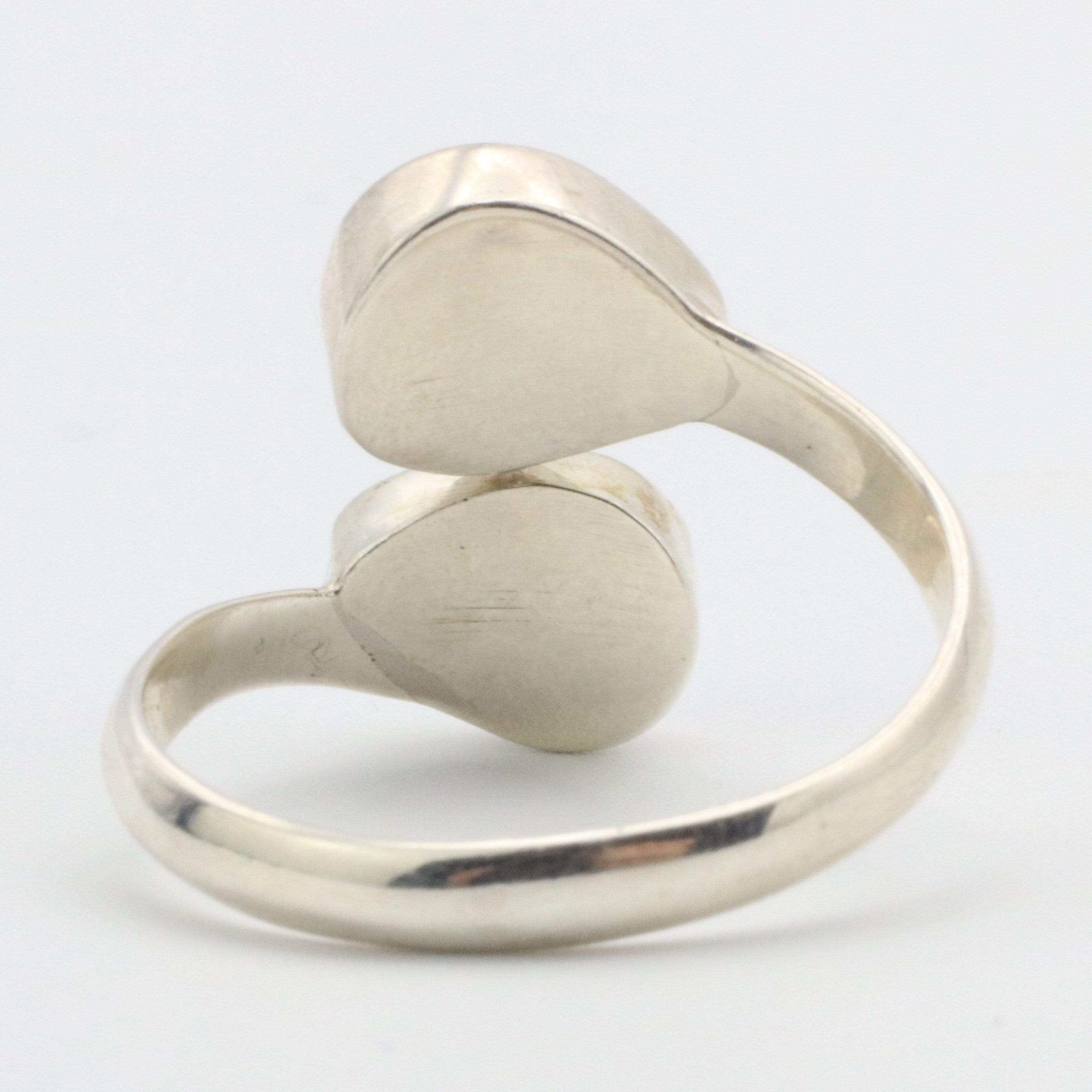 Hepburn and Hughes Abalone Shell Ring | Double Teardrop | Sterling Silver